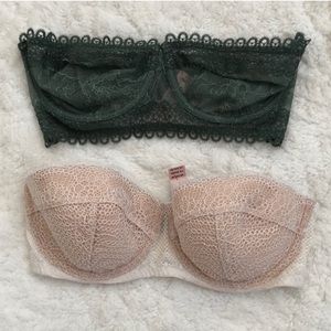 Victoria’s Secret | bundle of 2 strapless bras 32D
